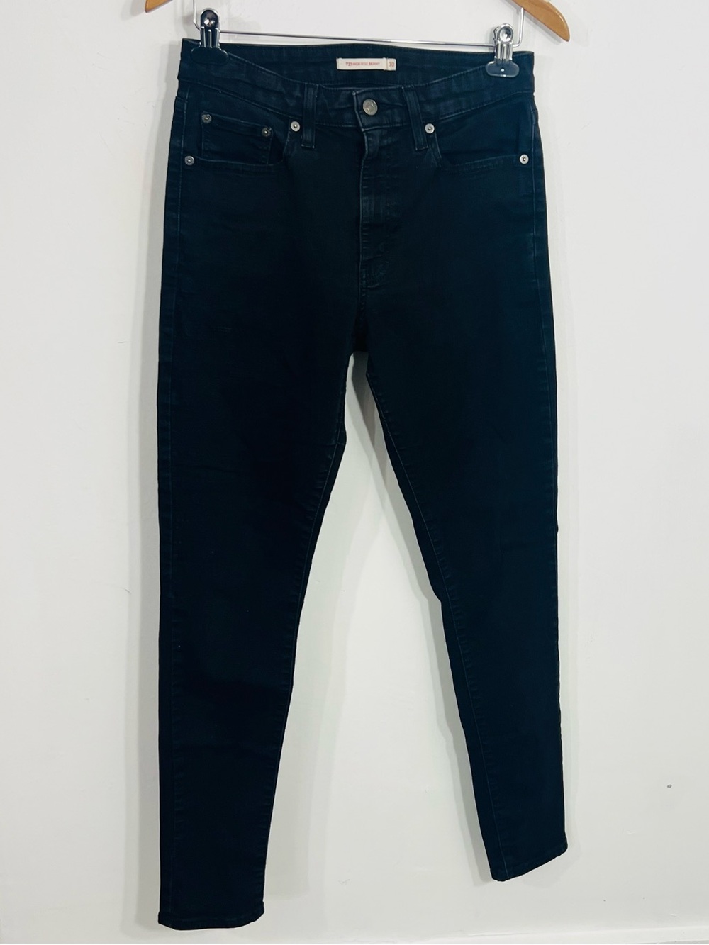 Levi's 721 Black High Rise Skinny Jeans Classic 5 Pocket Zip Button Size 30